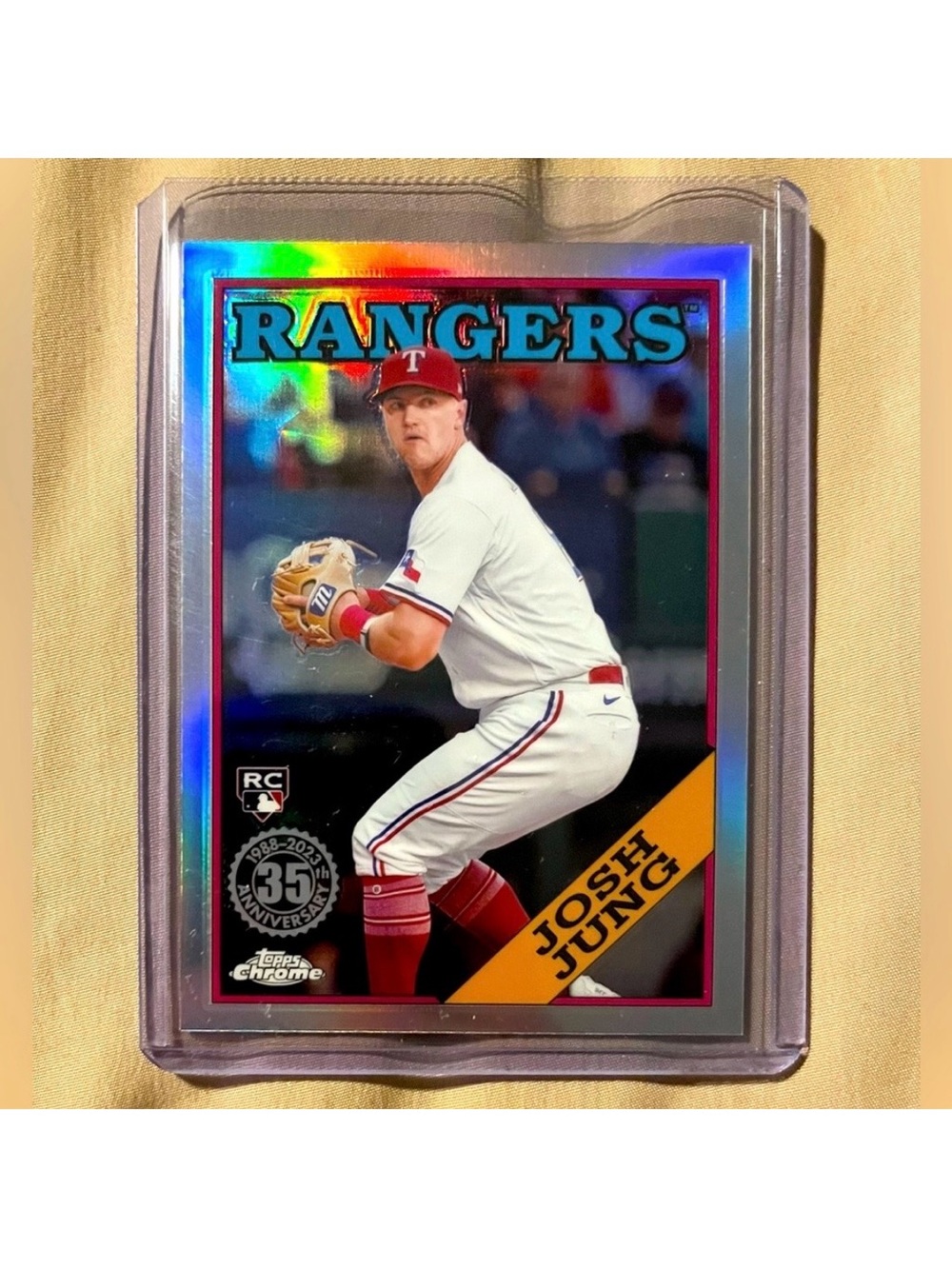 Texas Rangers Josh Jung 2023 TOPPS Chrome Update 88CU-16 Rookie MLB Trading Card